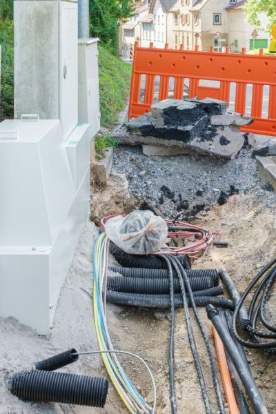 Beispiel Glasfaseranschluss Straße